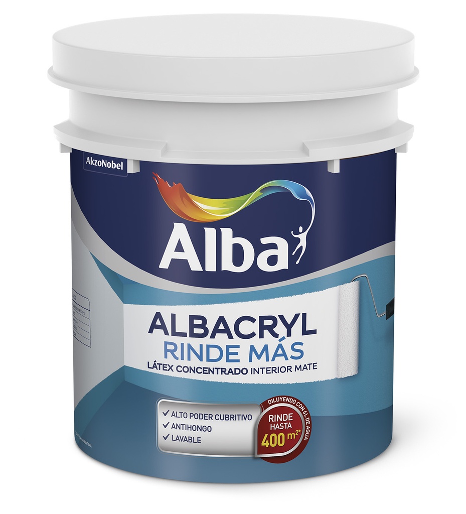 Albacryl rinde mas int. blanco x 1 lt.