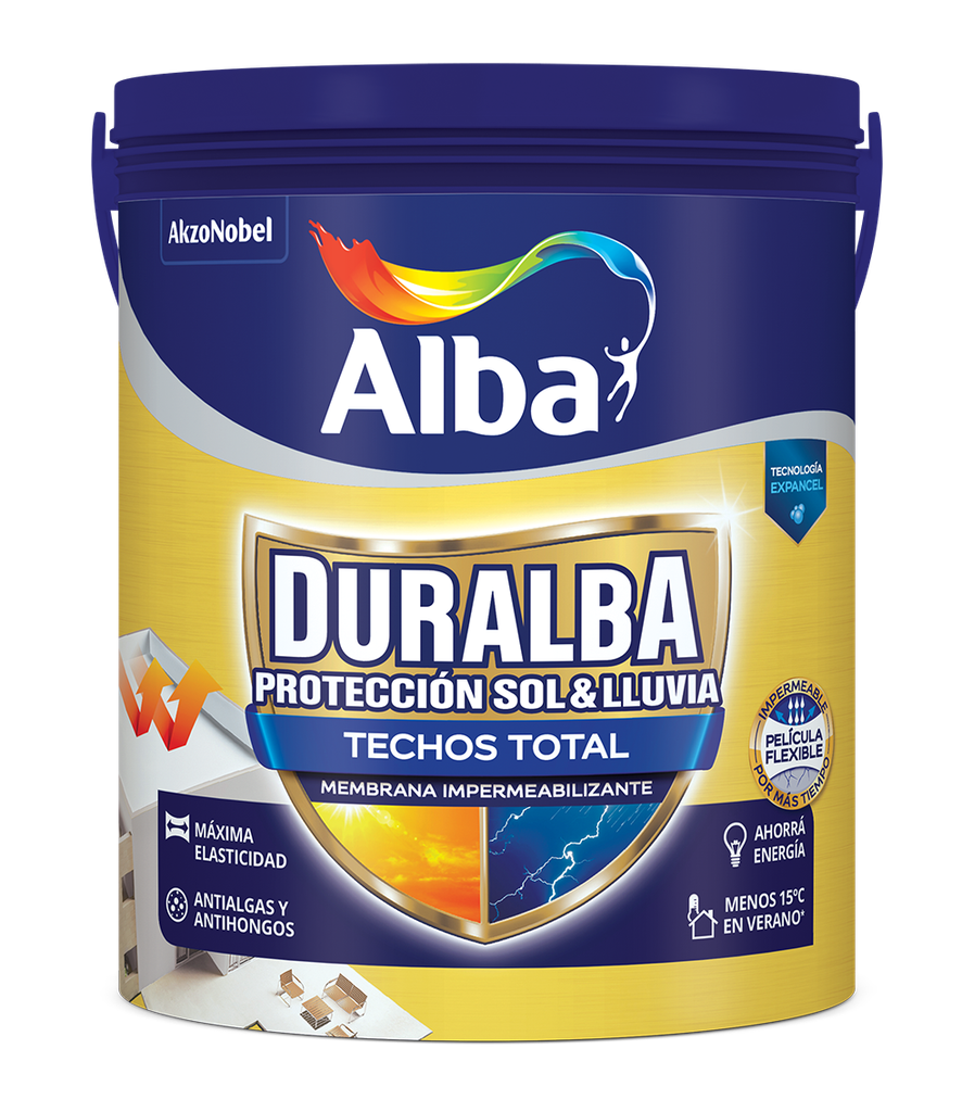 Duralba techos total Blanco x 4 lts.