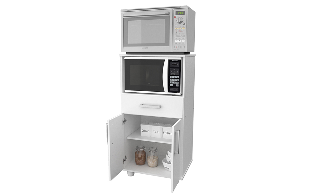 PORTAMICROONDAS + GRILL EXPRESS BLANCO MELAMINA