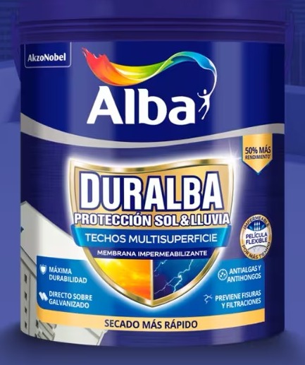 Duralba techos multisuperficies x 12 Kgs.