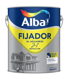 Fijador al aguarras 2 en 1 antisalitre Alba x 1 lt.