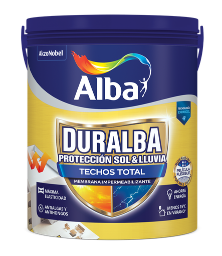 Duralba techos total Blanco x 20 lts.